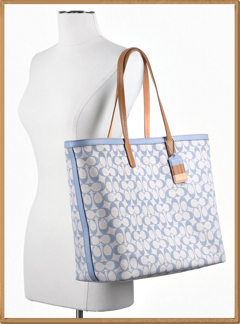 Coach Weekend Printed Signature Zip Top Tote 23107