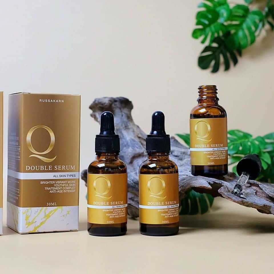 เซรั่มคิว ลดสิว ฝ้า กระ หน้าเด้ง 30ml. Q Double Serum