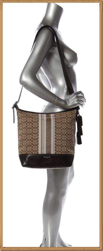 Coach Legacy Signature Stripe Duffle 19918 - Black