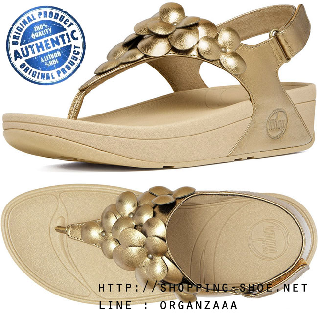 Fitflop Fleur Backstrap Pale Bronze ของแท้ นำเข้าจาก USA และ UK (มีกล่อง)
