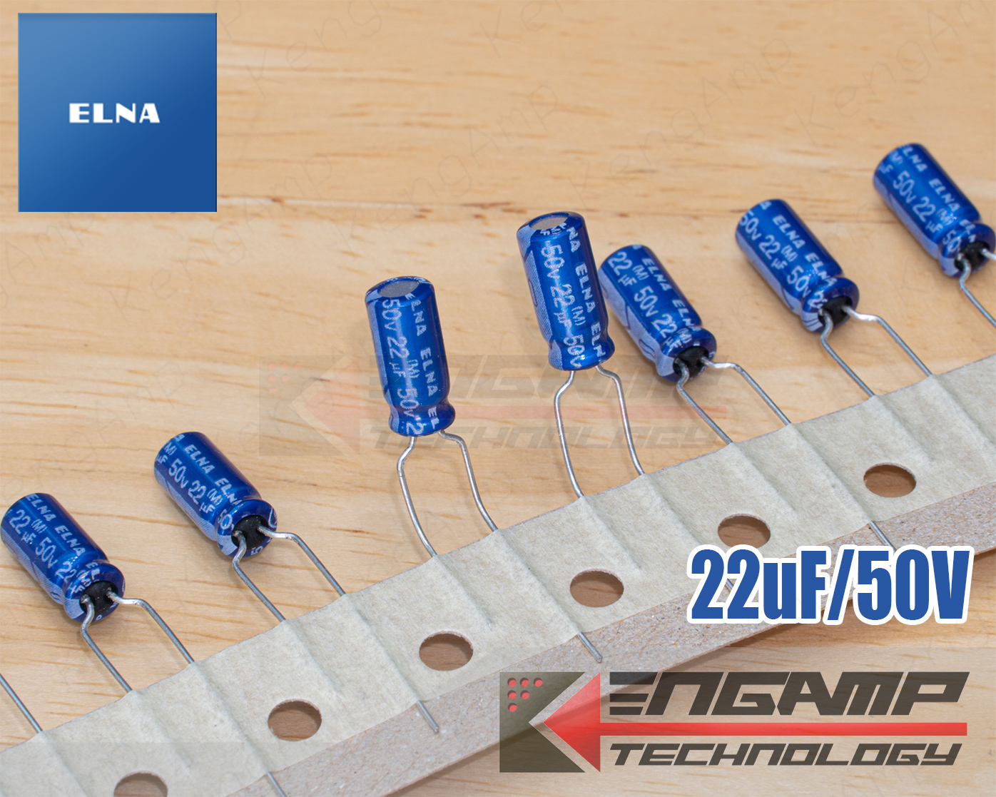 (10ตัว) [E-CAP] 22uF/50V ELNA ขนาด 5x11mm P=5mm หรือ 6x8mm P=3mm