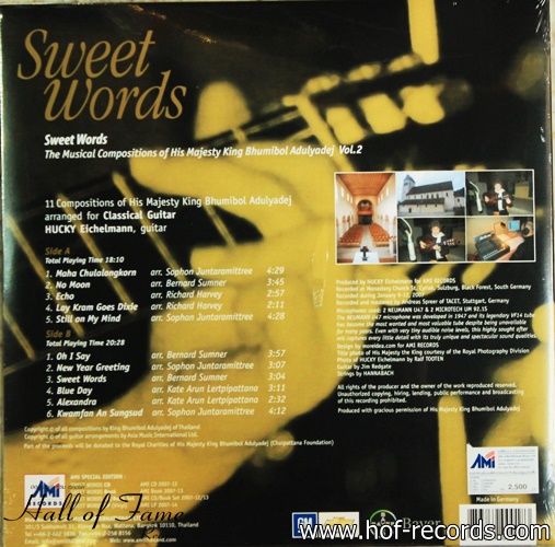 Sweet words The musical Composion of His Majestry King Vol.2 by Hucky Eichelmann ( บรรเลงGuitar )