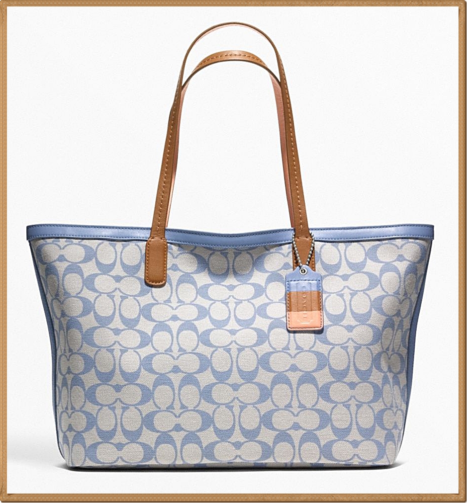 Coach Weekend Printed Signature Zip Top Tote 23107