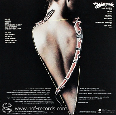 Whitesnake - Slide It In 1984 1lp