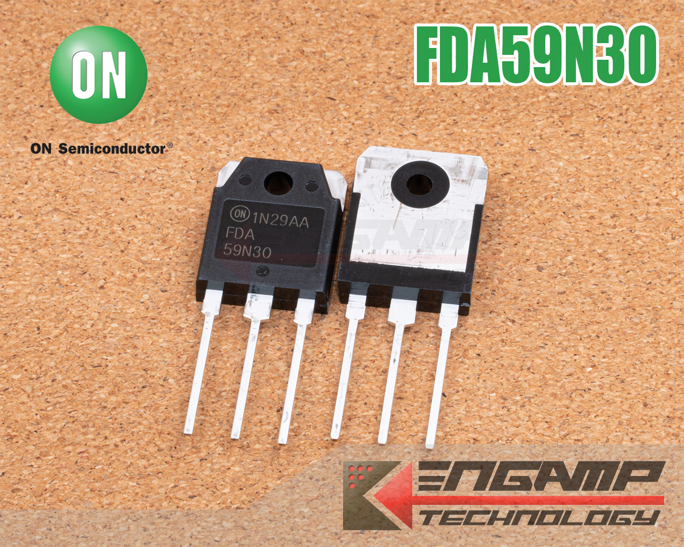 (1ตัว) [FET] FDA59N30 Fairchild N-Mosfet 59A 300V 56mR เกรดแท้