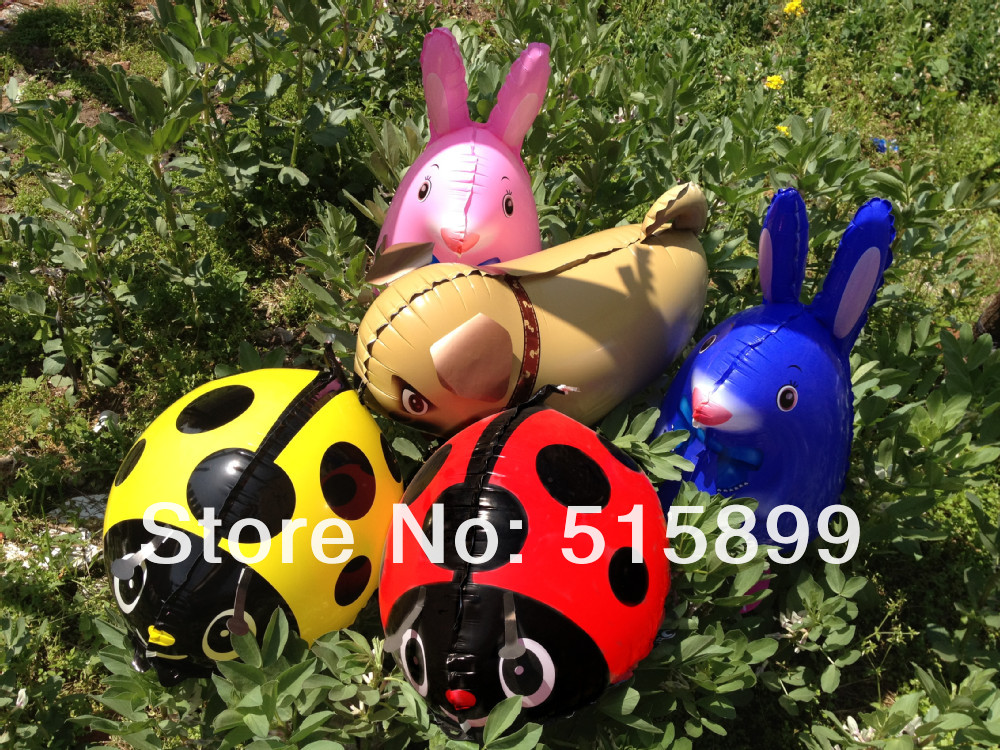Lady Bug Yellow Walking Balloons - แมลงเต่าทองสีเหลืองบอลลูน / Item No. TL-K008