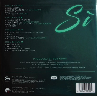 Andrea Bocelli - Si 2Lp N.