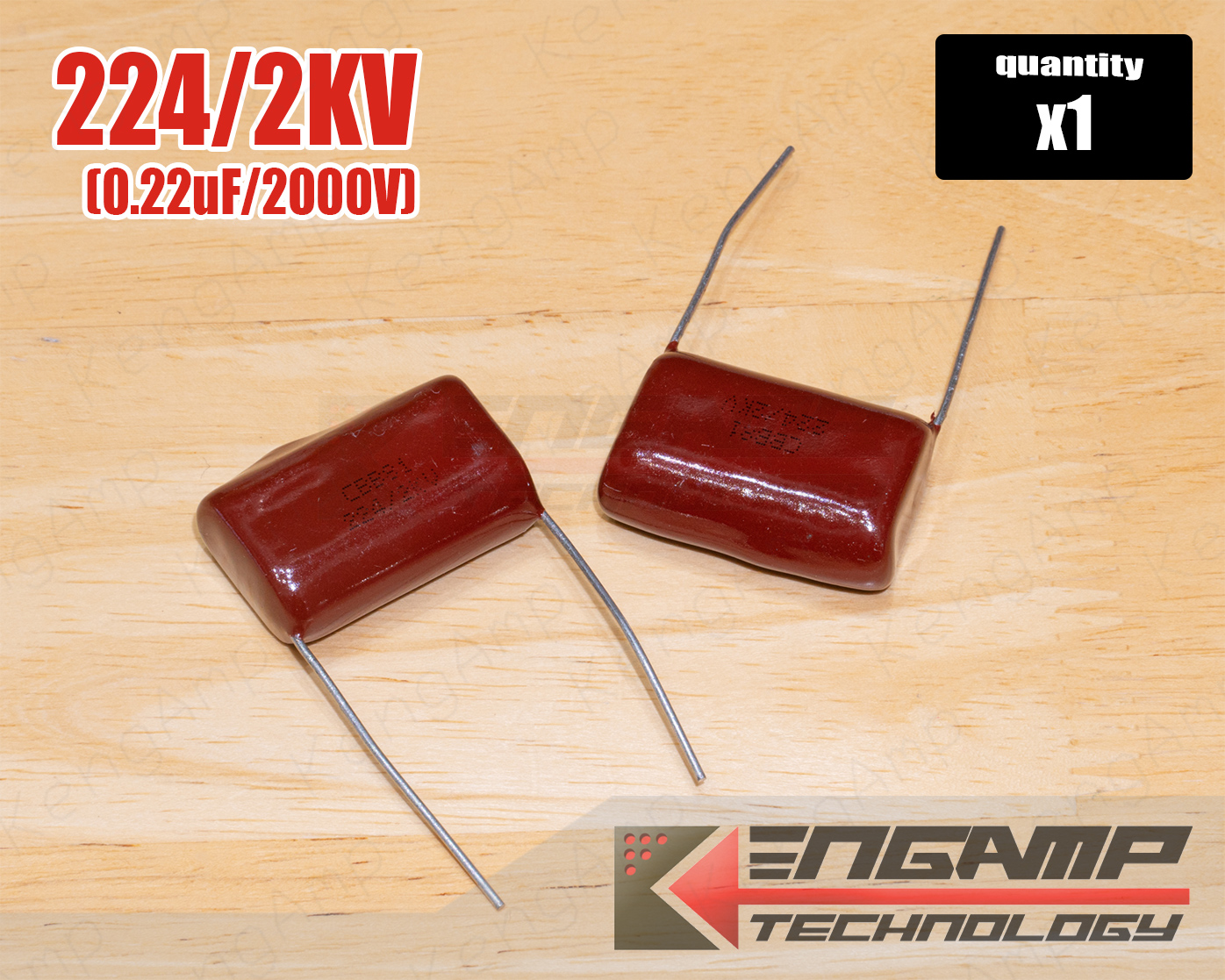 (1ตัว) [F-CAP] 0.22uF/2000V 224/2KV CBB81 12x32 H22mm P=30mm