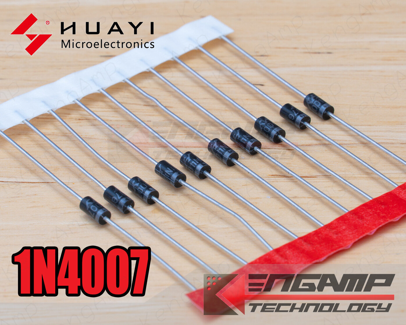 (100ตัว) [DIOD] 1N4007 HY TAIWAN DIOD 1A 700V DO-41