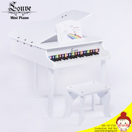 เปียโนเด็ก – LOUVE Mini Piano เปียโนทำจากไม้ MDF อย่างดี แข็งแรง ทนทานออกแบบสำหรับเด็กโดยเฉพาะ สร้างความสนุกสนาน ปลูกฝังความรักในเสียงดนตรี พร้อมกระตุ้นพัฒนาการเด็ก ฝึกการใช้ประสาทสัมผัสทั้ง 3 ได้แก่การสัมผัส การได้ยิน การมองเห็น ให้สัมพันธ์กัน ผ่านการเล่นตามโน้ตเพลงในกล่อง เสียงน่ารักๆ กังวานเหมือนระฆัง กระตุ้นความสนใจ ออกแบบจำลองจากเปียโนจริง เหมาะสำหรับเป็นของขวัญชิ้นแรก ไม่จำเป็นต้องอ่านโน้ตได้ หรือมีพื้นฐานทางด้านดนตรี ก็สามารถเล่นตามแถบสีและโน้ตได้อย่างง่ายดาย