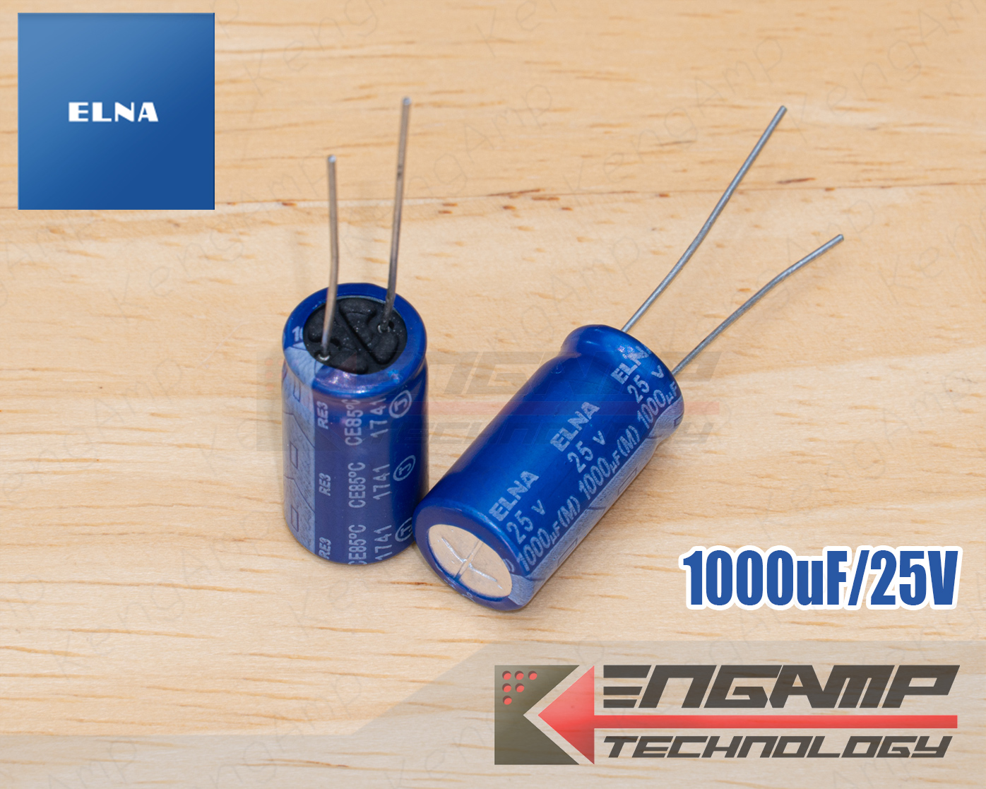 (10ตัว) [E-CAP] 1000uF/25V 85 C ELNA RE3 10x20mm P=5mm
