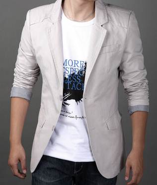 สูทผู้ชาย แฟชั่นชาย ใหญ่พิเศษ สลิมฟิต กระเป๋าปิด Size No.36 38 40 44 รอบอกนิ้ว กากี