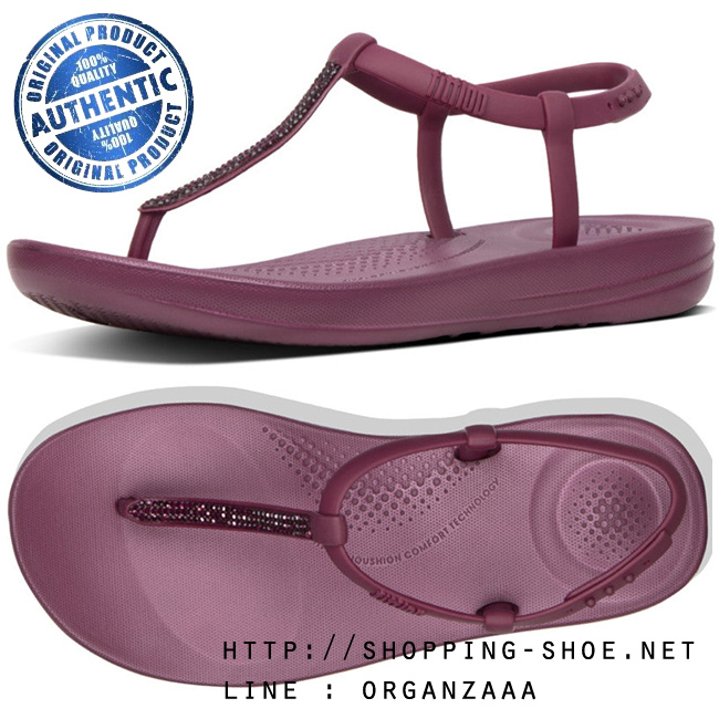 Fitflop Iqushion Splash Sparkle Sandal Lingonberry ของแท้ นำเข้าจาก USA และ UK