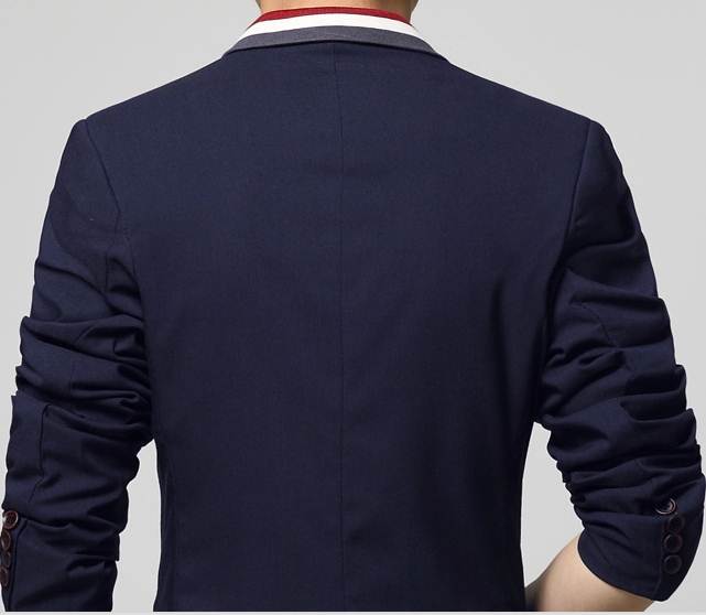 สูทผู้ชาย เสื้อสูทแฟชั่นชาย ตัวเล็ก ทรงสลิมฟิต แต่คอเทปสี Size No.33 35 ดำ