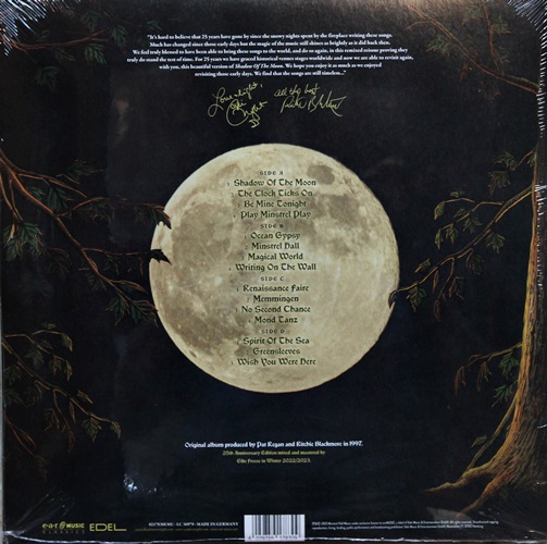Blackmore 's Night - Shadow Of The Moon (25 th Anniversary Edition) 2Lp+7"+DVD New