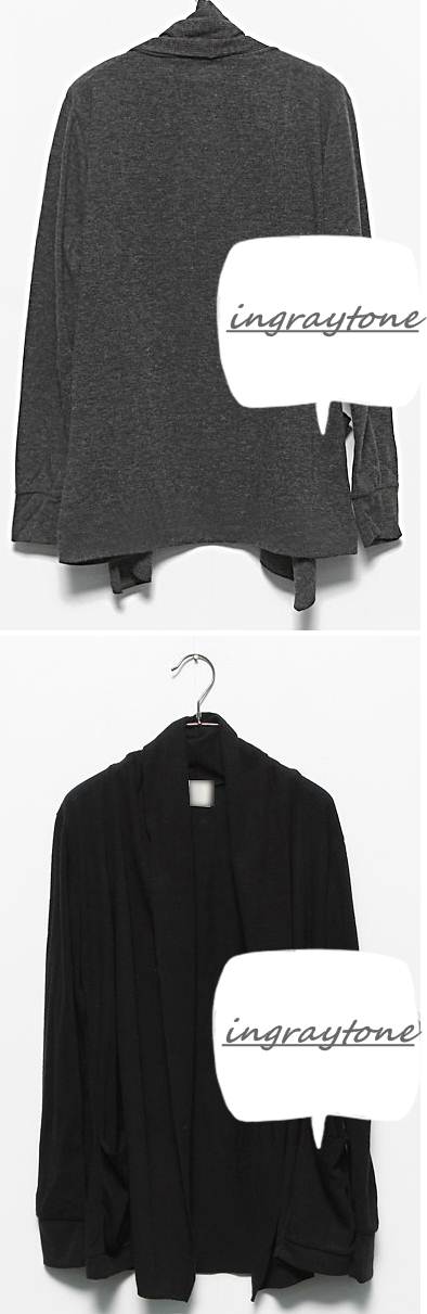 เสื้อคลุม คาดิแกน แฟชั่นตัวยาว No. 42 ดำ