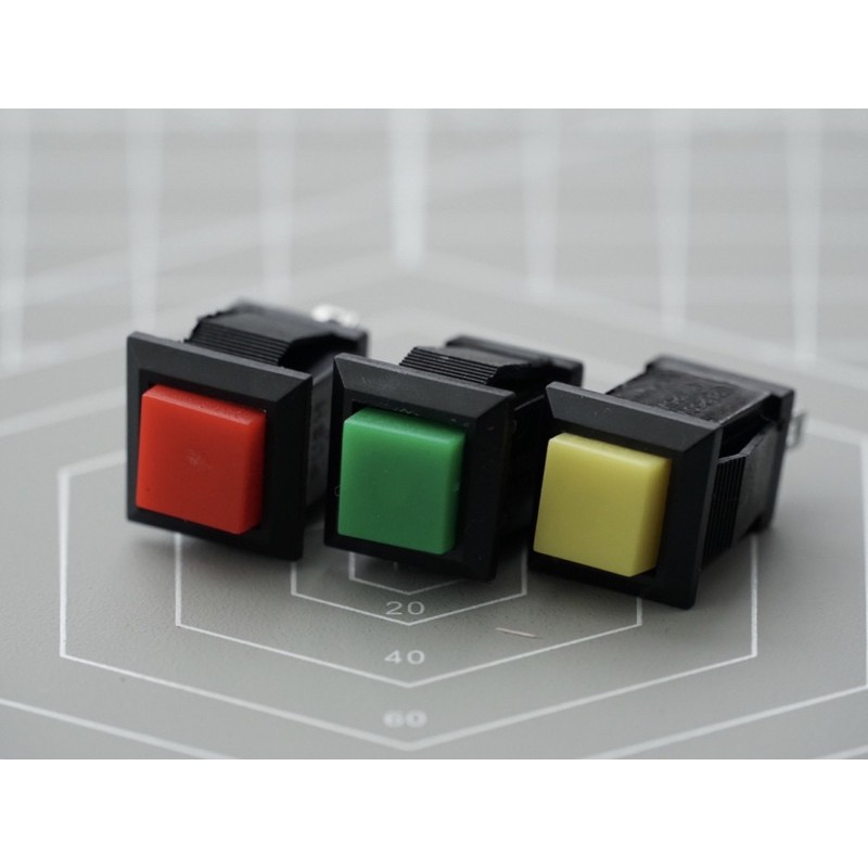(มีตัวเลือก) [SW] DS-431 2A/250V สวิทซ์ กดติด - ปล่อยดับ ขนาด 14x14mm