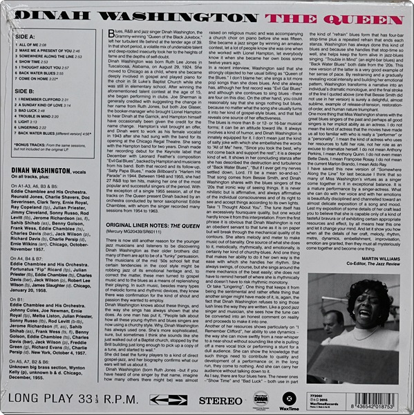 Dinah Washington - The Queen 1Lp New