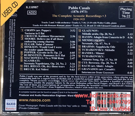 Great Cellists - Casals( EU ) Used CD 1 Dise VG++ code ADD