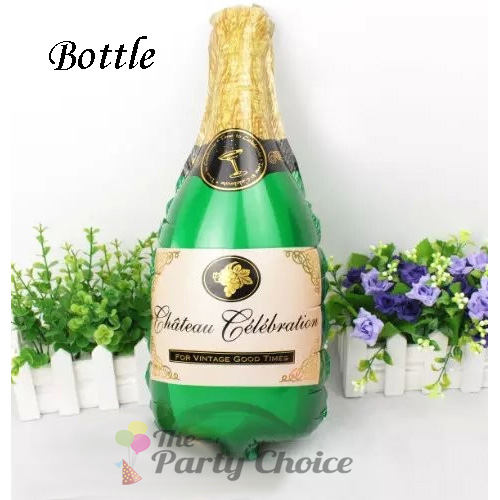 ลูกโป่งฟอยล์รูปขวดแชมเปญ ไซส์ 96*50 cm. - A Bottle of Champagne Shape Foil Balloon / TL-D071