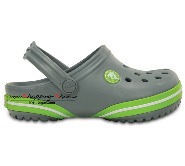 Crocband X Clog Kids - Concrete / Volt Green ของแท้ Outlet ไทยและอเมริกา