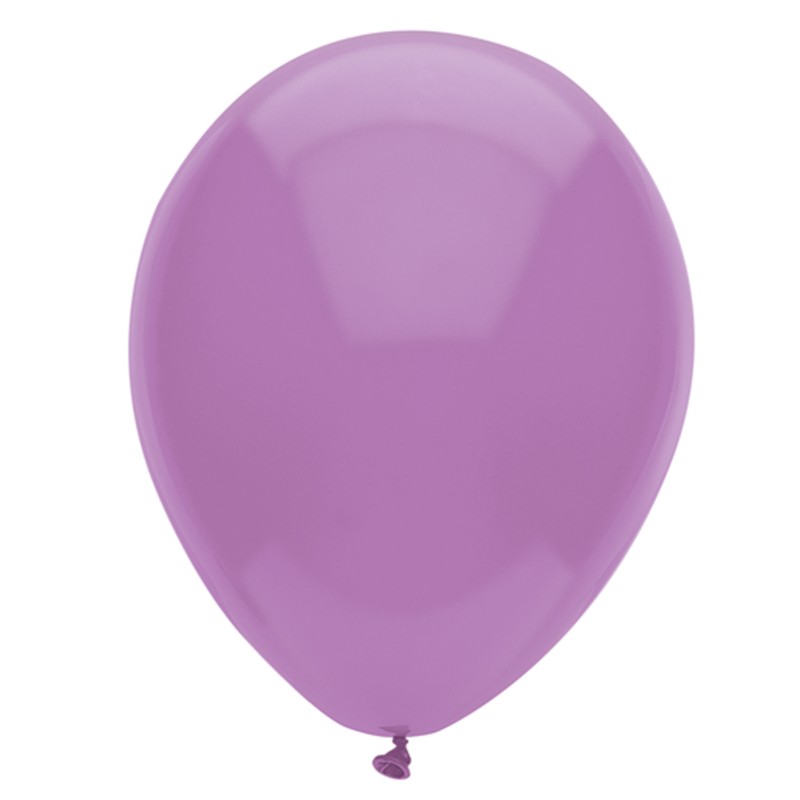 ลูกโป่งกลมเนื้อสแตนดาร์ท สีม่วงไลแล็ค ไซส์ 10 นิ้ว แพ็คละ 10 ใบ (Round Balloons Size 10" - Standard Purple Lilac Color)