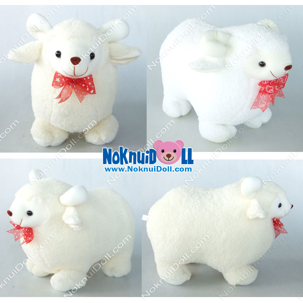 ตุ๊กตา แกะ ผ้าขนหนู ใหญ่-ความยาว17นิ้ว ความสูง-12นิ้ว