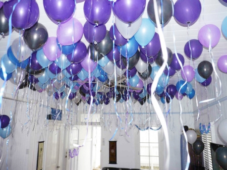 ลูกโป่งกลมเนื้อเมททัลิก สีดำ ไซส์ 9 นิ้ว แพ็คละ 10 ใบ (Round Balloons 9"- Metallic Black Color )