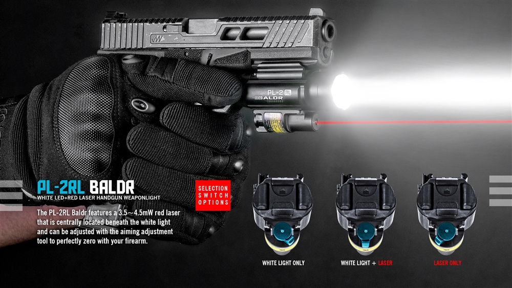 ไฟฉายติดปืนมีเลเซอร์แดง OLIGHT ฺPl-2 rl 1500 ลูเมนส์