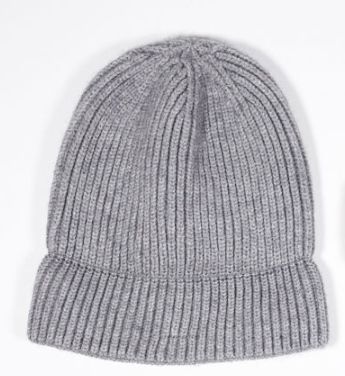 หมวกถักแตงโม แบบญี่ปุ่น หมวกไหมพรม ทรงกลมครึ่งใบ สี เทา เทาเข้ม ดำ แดง กากี เหลืองพระ