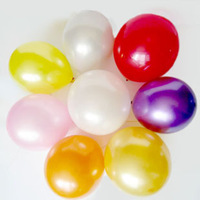 ลูกโป่งกลมเนื้อมุก และ เมททัลลิค คละสี ไซส์ 10 นิ้ว แพ็คละ 10 ใบ (Round Balloons Size 10" - Mixed Pearl & Metallic Color)