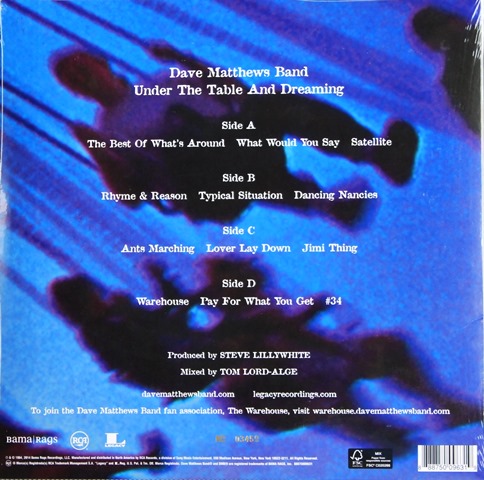 Dave Matthews Band - Under The Table And Dreaming 2lp N.