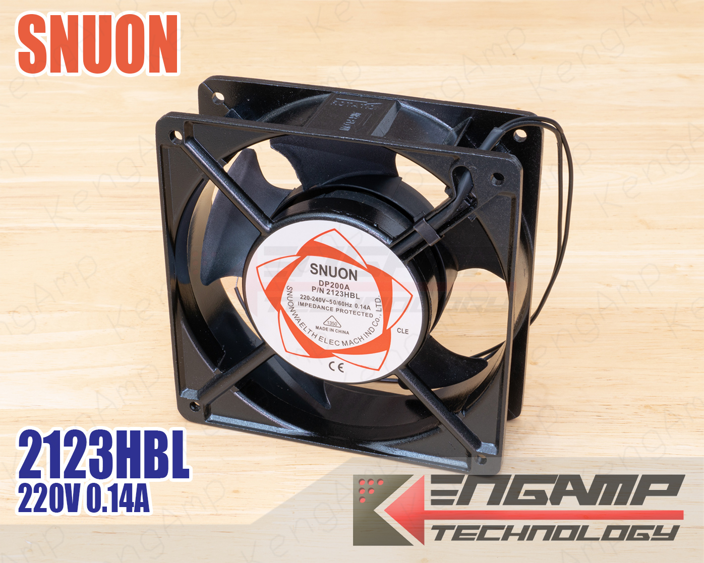 (1ชิ้น) [FAN] YMST 2123HBL(รุ่นแบริ่งลูกปืน) 220V 0.14A ขนาด 120x120x38mm