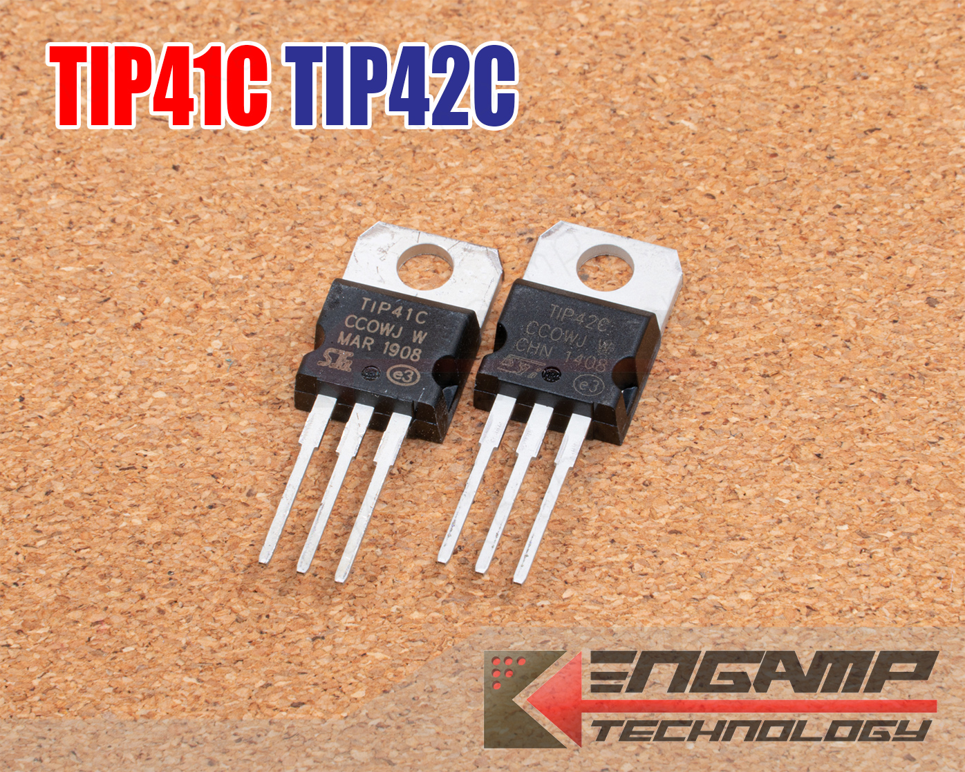 (มีตัวเลือก) [TR] TIP41C หรือ TIP42C ST(เกรดจีน) TR NPN หรือ PNP 6A 100V