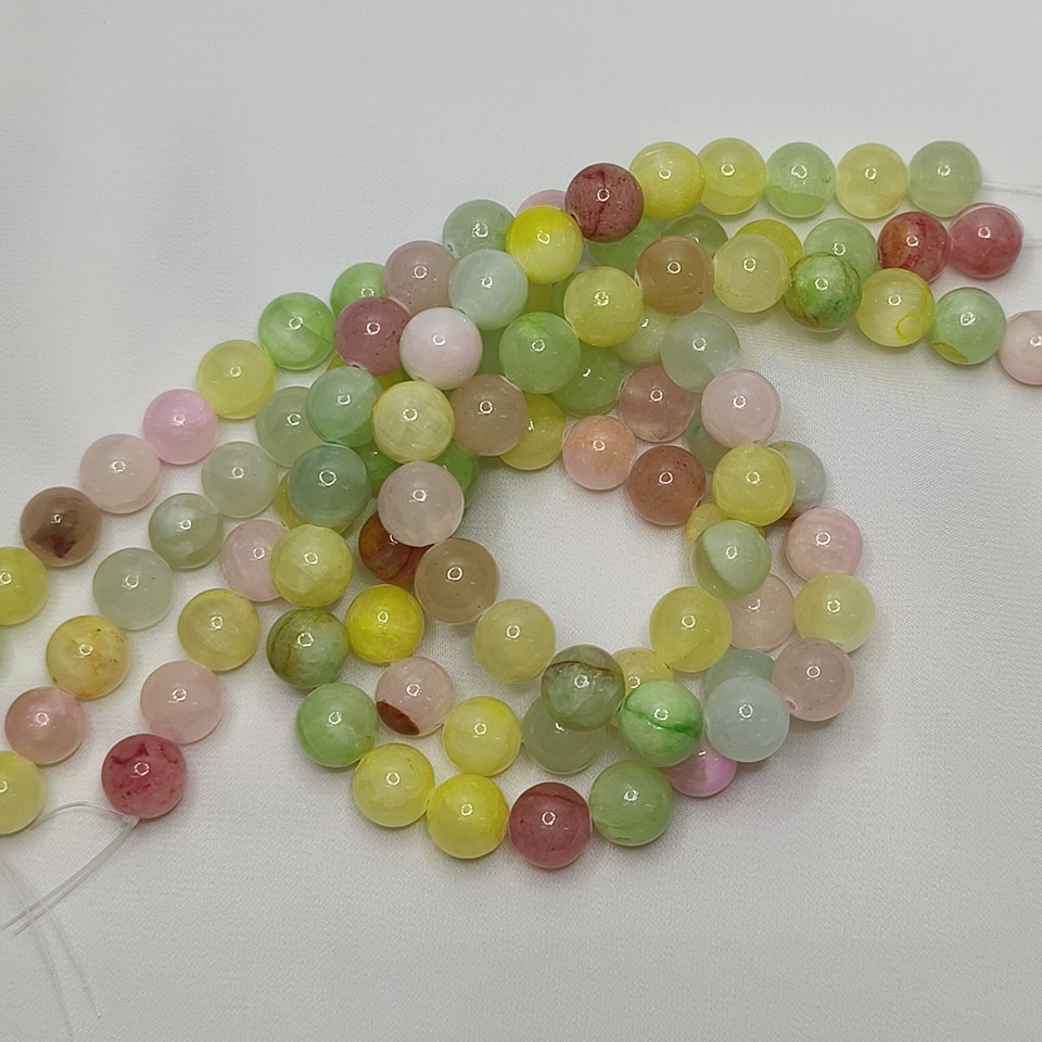 หินแบริลแคนดี้ หินความรักหอมหวาน อารมณ์ดี ความรัก อ่อนวัย ยาว 37 ซม. 12 มิล (34 เม็ด)