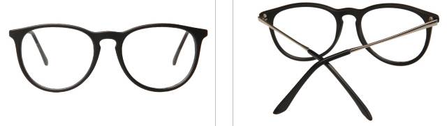 แว่นกรอบบาง แว่นสายตาแฟชั่น แบบสลิมขาเงิน ทอง สไตล์วินเทจใหญ่ สี ดำเงา น้ำตาล ดำด้าน กระ