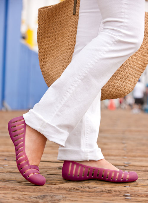 W6 : Women's Crocs Adrina Flat II - Candy Pink/Bubblegum ของแท้ Outlet ไทยและฮ่องกง