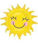 ลูกโป่งฟลอย์รูปหน้ายิ้มพระอาทิตย์ 26"- Smiley Sun 26"Shape Balloon / Item No. TL-A100