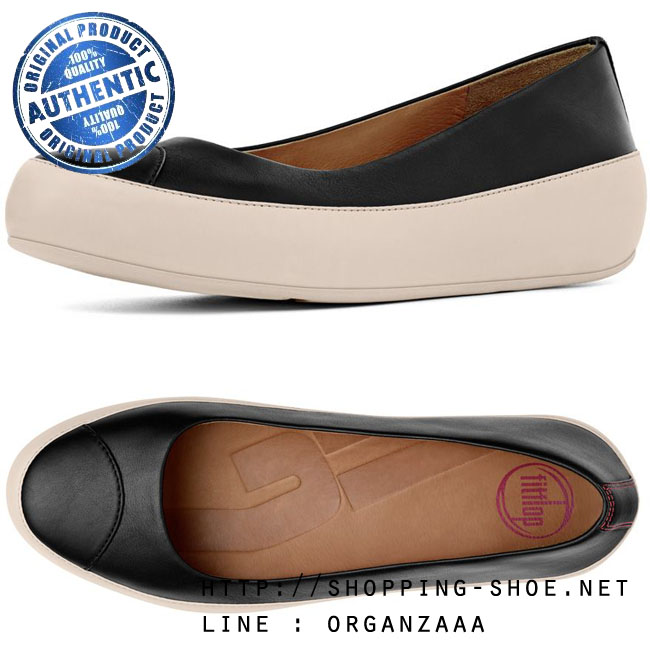 Fitflop Due Leather Black/Marshmallow ของแท้ นำเข้าจาก USA และ UK (มีกล่อง)