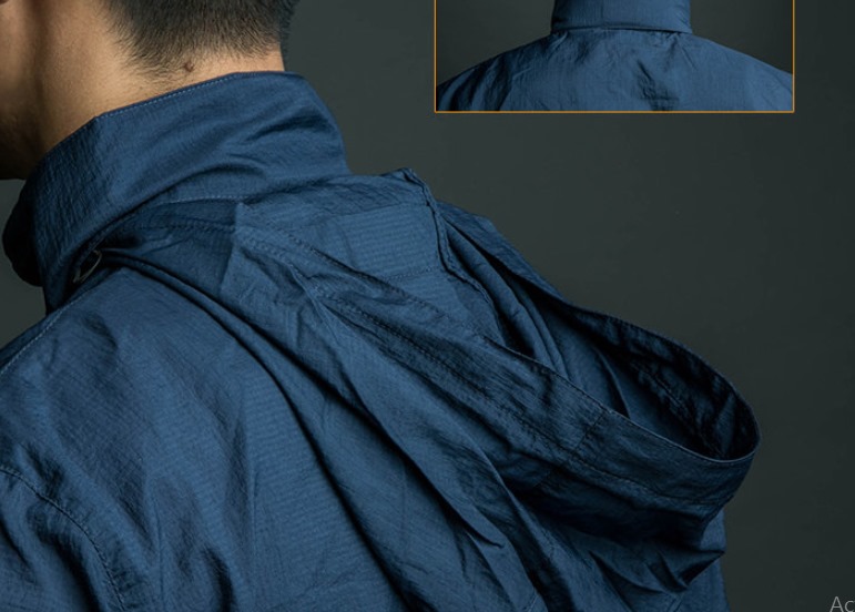 เสื้อคลุมแจ็คเก็ต All weather proof พร้อมหมวกมีฮู้ด hood ผ้าร่ม กันลม กันเปื้อน กันแดด Nylon No.41 43 45 47 49 51 เขียว กากี เทา น้ำเงิน