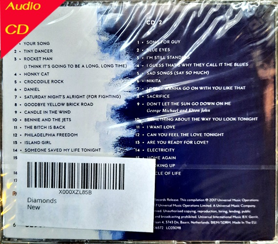 CD Elton John - Diamonds The Ultimate Greatest hits ( 2 CD New ) 2017 EU.