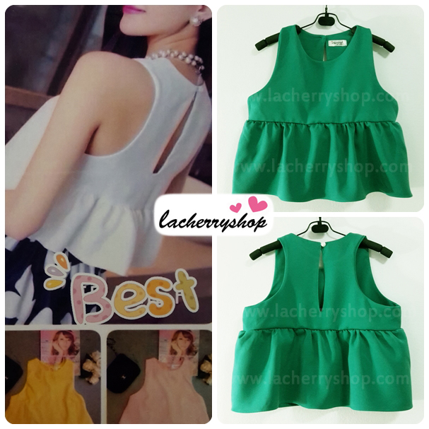เสื้อแฟชั่น เสื้อทำงาน ผ้าฮานาโกะ สีเขียวไมโล แบบสวยน่ารัก เนื้อผ้านิ่ม อยู่ทรง ไม่ยับง่าย ใส่สบาย สินค้าคุณภาพ ราคาไม่แพง