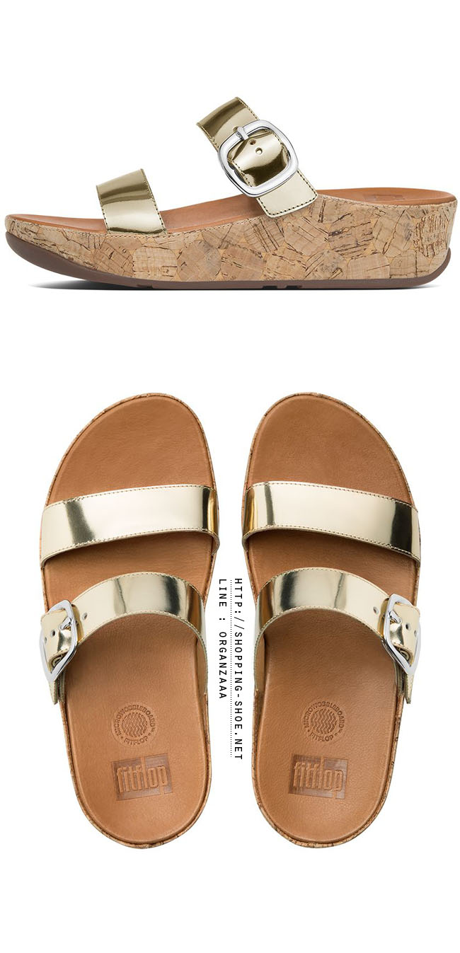 Fitflop Stack Leather Slide Gold ของแท้ นำเข้าจาก USA และ UK