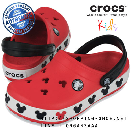 J1 : Crocband Mickey Kids II Red ของแท้ Outlet ไทยและฮ่องกง