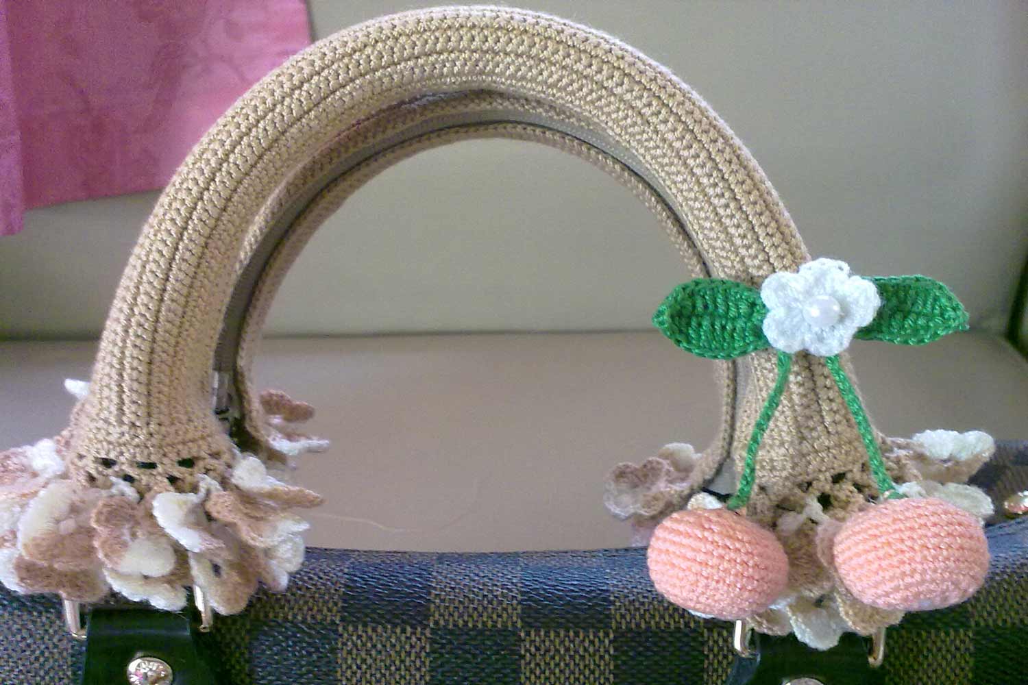 ไหมหุ้มหูกระเป๋า คอลเลคชั่น สีชมพู