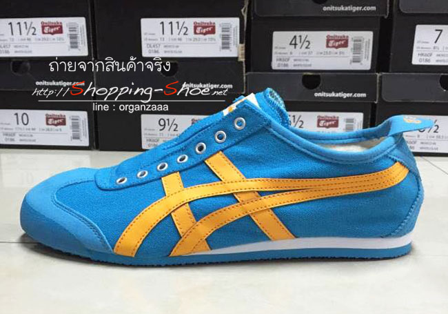 Onitsuka Tiger Mexico 66 Slip On - Ocean Blue / Orange ของแท้ มีกล่อง ป้ายครบ