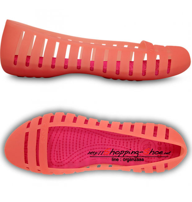 Women's Crocs Adrina Flat II - Coral / Candy Pink ของแท้ Outlet ไทยและอเมริกา