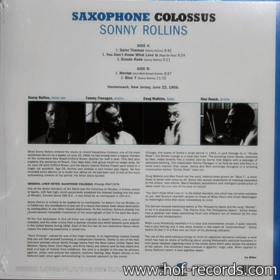 Sonny Rollins - Saxophone Colossus 1Lp N.