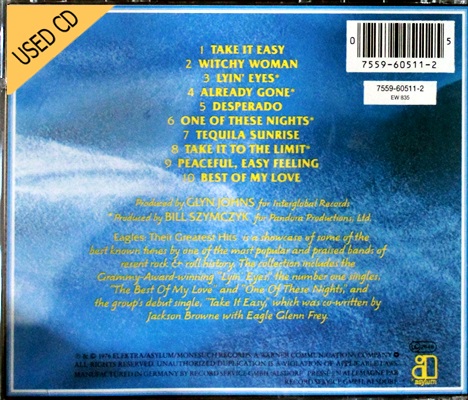 Used CD Eagles - Their Greastest Hits