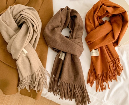 ผ้าคลุม ไหมพรม สีพระ สีกรัก สีราช ขนแกะ กันหนาว เบา นุ่มพิเศษ หลากสี